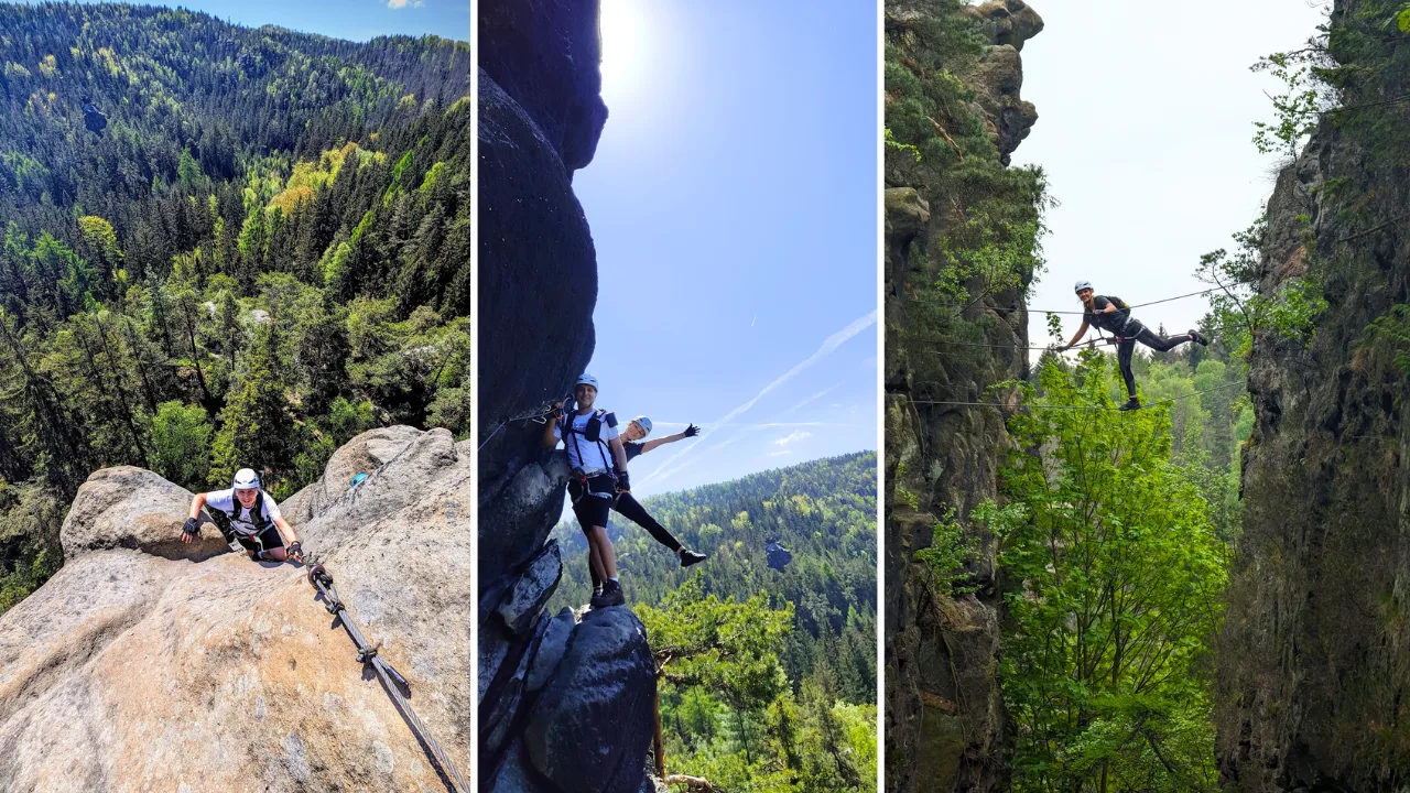 Via ferrata Nonnensteig w Jonsdorfie