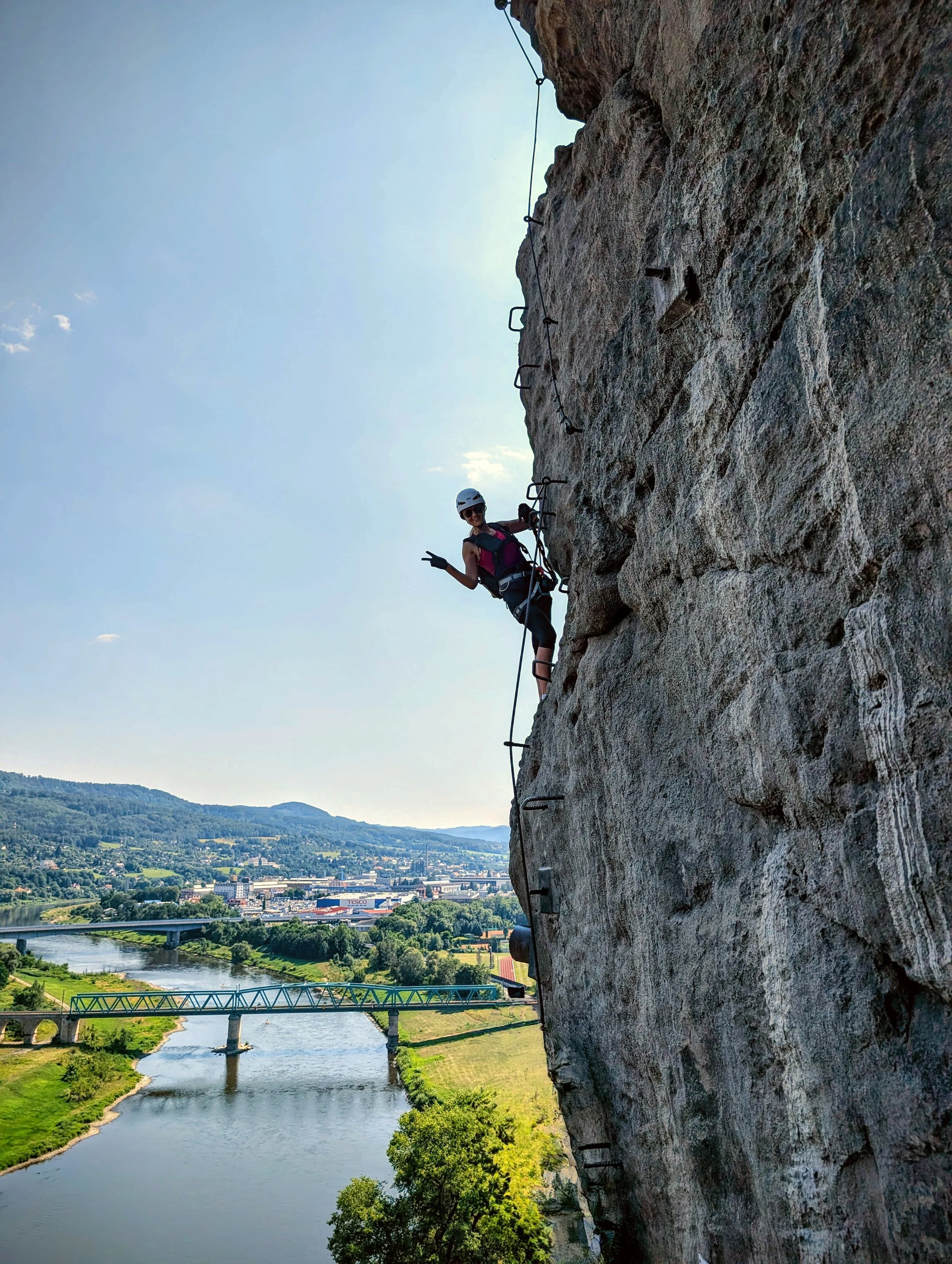 Via ferrata w Děčínie na Pastýřskiej stěnie